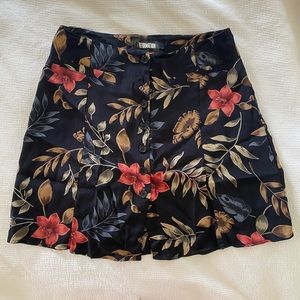 Reformation floral mini skirt